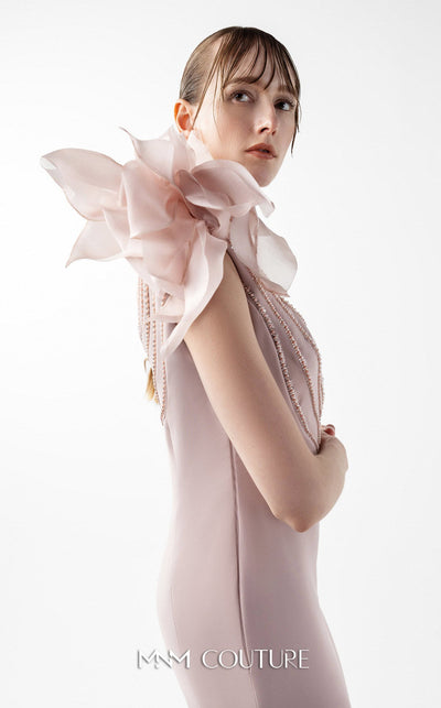 Gaby Charbachi G2026 One-Shoulder Open Back Couture Gown in Pink