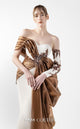 Gaby Charbachy G2030 Bronze One-Sleeve Couture Gown
