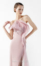 Gaby Charbachi G2031 Open Back High Slit Pink Couture Gown