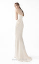 Gaby Charbachi G2032 Cream Mermaid Gown with Lace & Angular Neckline
