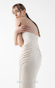 Gaby Charbachi G2032 Cream Mermaid Gown with Lace & Angular Neckline