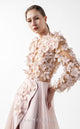 Gaby Charbachi G2035 Blush Pink 3D Floral Illusion Gown by MNM Couture