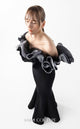 Gaby Charbachi G2036 Off-Shoulder Open Back Gown in Black