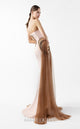 Gaby Charbachi G2038 Off-Shoulder Bronze Couture Gown by MNM Couture