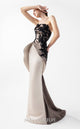 Gaby Charbachi G2045 Off-Shoulder Open Back Brown Evening Gown by MNM Couture