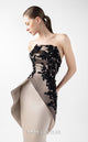 Gaby Charbachi G2045 Off-Shoulder Open Back Brown Evening Gown by MNM Couture