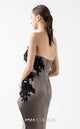 Gaby Charbachi G2045 Off-Shoulder Open Back Brown Evening Gown by MNM Couture