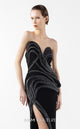 Gaby Charbachi G2048 Black Off-Shoulder Slit Gown by MNM Couture