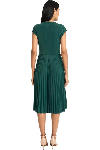 Pleated Cap Sleeve Pine Grove Jersey Midi Dress by Maggy London G6193M