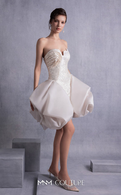 Gaby Charbachi GOS2501 Gold Sweetheart Bodycon Cocktail Dress by MNM Couture