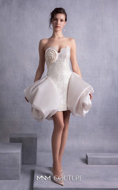 Gaby Charbachi GOS2501 Gold Sweetheart Bodycon Cocktail Dress by MNM Couture