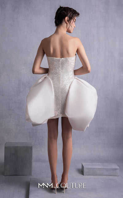 Gaby Charbachi GOS2501 Gold Sweetheart Bodycon Cocktail Dress by MNM Couture