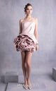 Gaby Charbachi GOS2502 Strapless Ruffled Pink Gown by MNM Couture