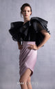 Gaby Charbachi GOS2503 Deep V-Neck Dress with Dramatic Sleeves by MNM Couture