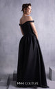 Gaby Charbachi GOS2507 Black Off-Shoulder High Slit Gown by MNM Couture