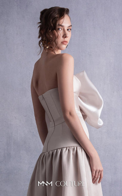 Gaby Charbachi GOS2512 Strapless Gold Gown by MNM Couture