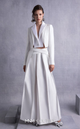 Gaby Charbachy GOS2515 Off-White One-Shoulder Gown