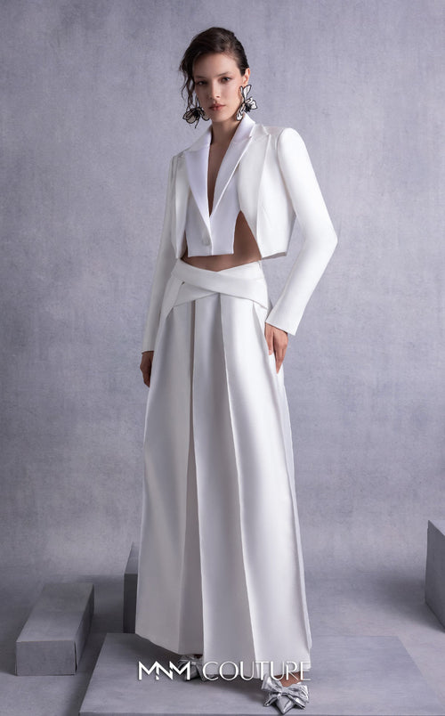 Gaby Charbachy GOS2515 Off-White One-Shoulder Gown
