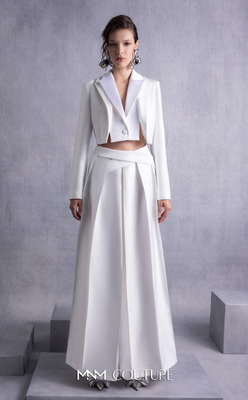 Gaby Charbachy GOS2515 Off-White One-Shoulder Gown