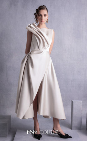 Gaby Charbachy GOS2517 Gold One-Shoulder Dress