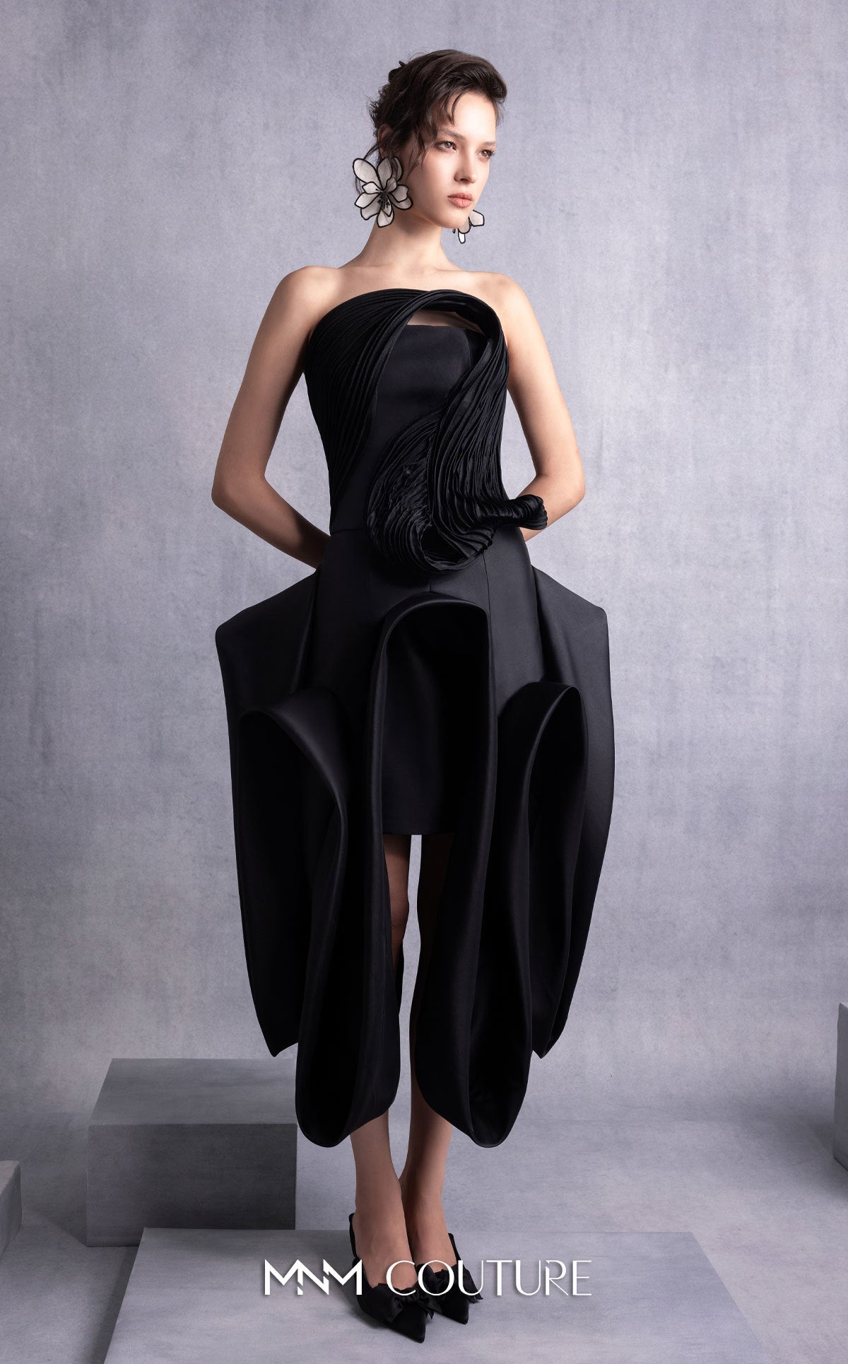 Gaby Charbachy GOS2520 Black Satin Gown