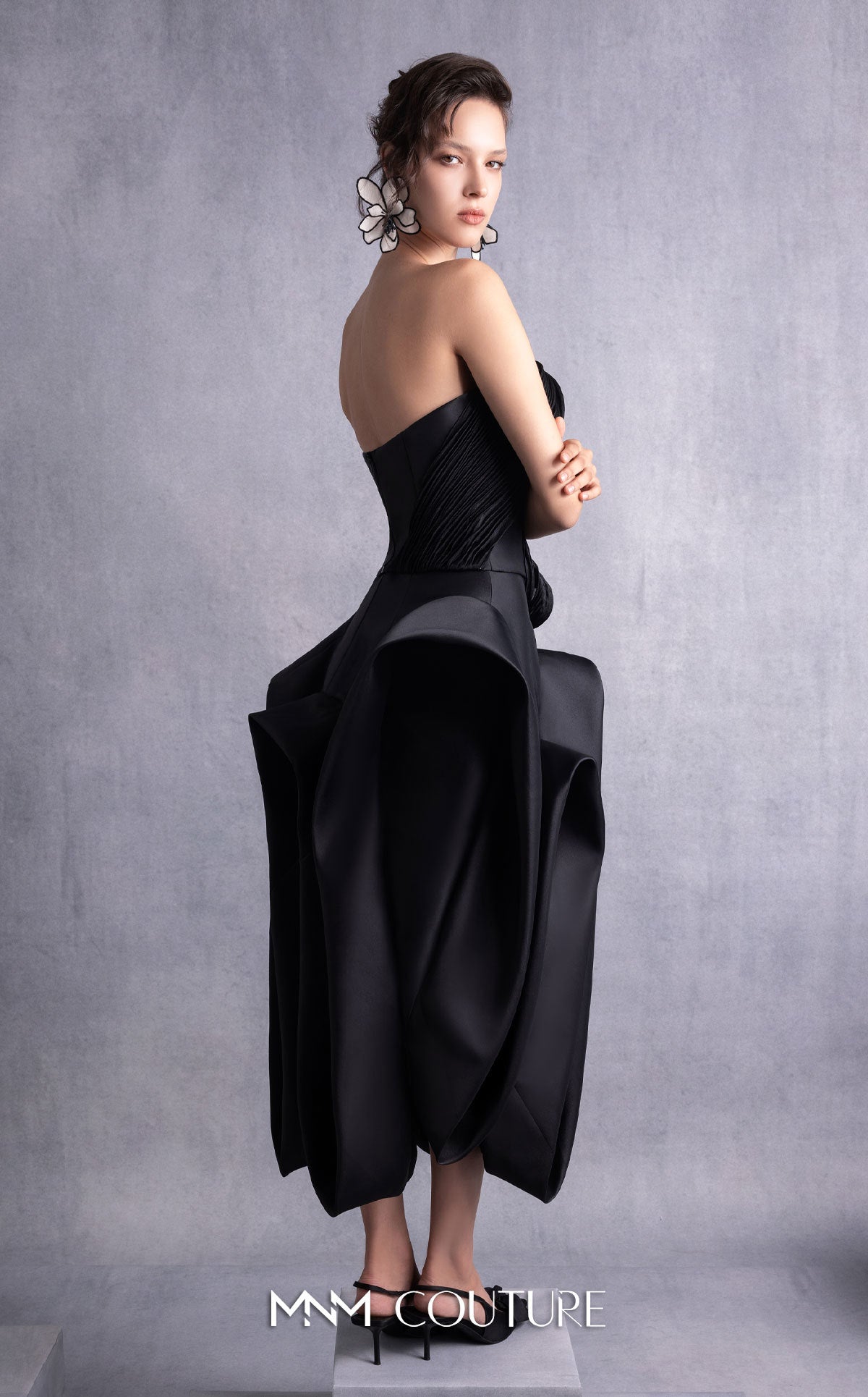 Gaby Charbachy GOS2520 Black Satin Gown