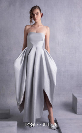 Gaby Charbachy GOS2521 Silver Cocktail Dress