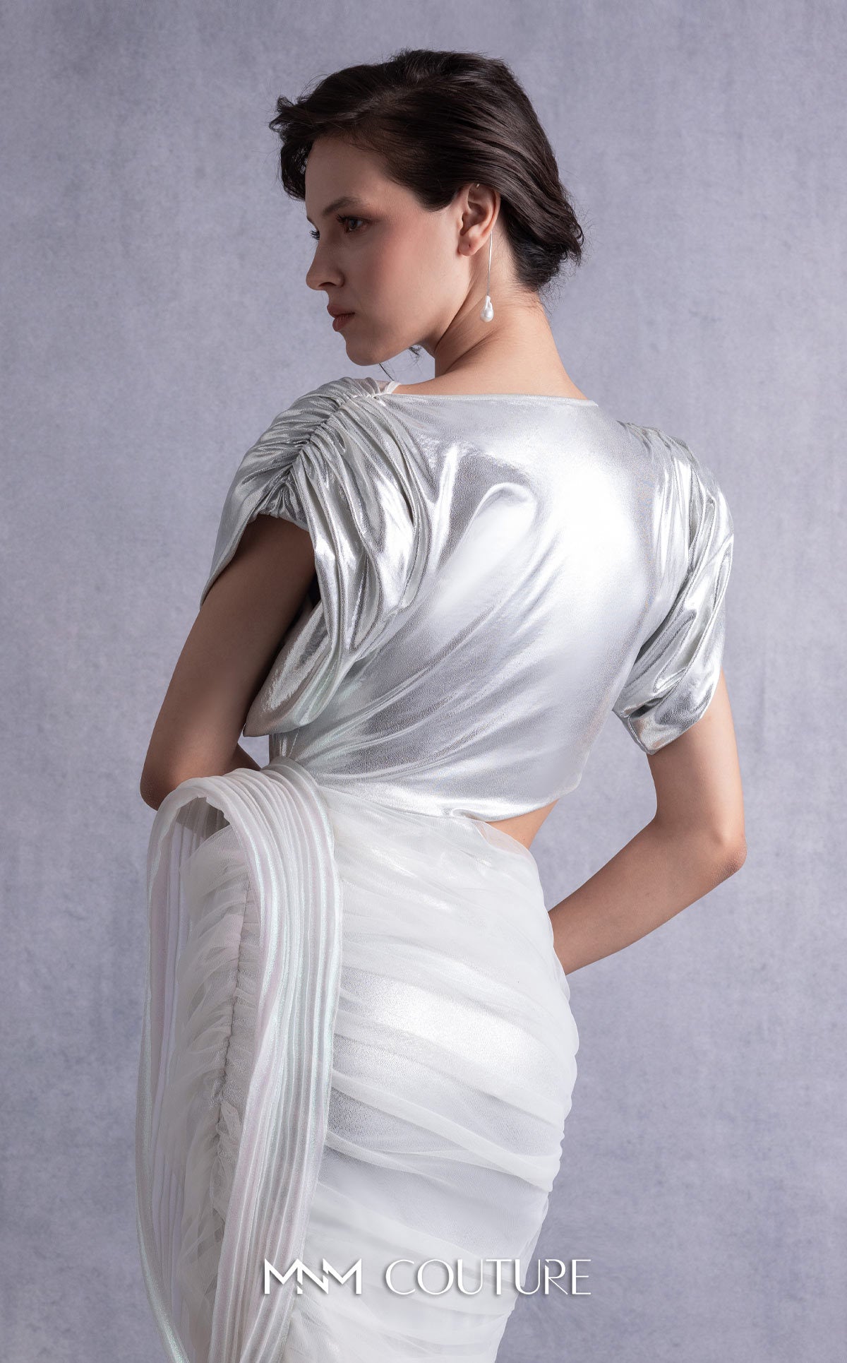 Gaby Charbachy GOS2523 Silver Strapless Dress