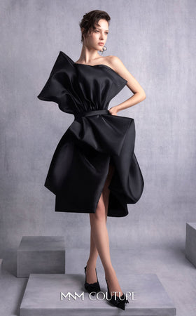 Gaby Charbachy GOS2528 Black One-Shoulder Dress