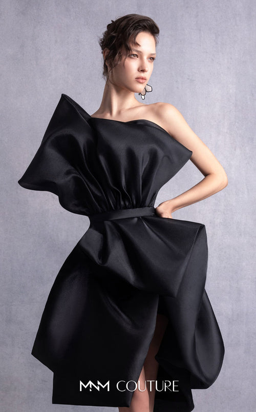 Gaby Charbachy GOS2528 Black One-Shoulder Dress