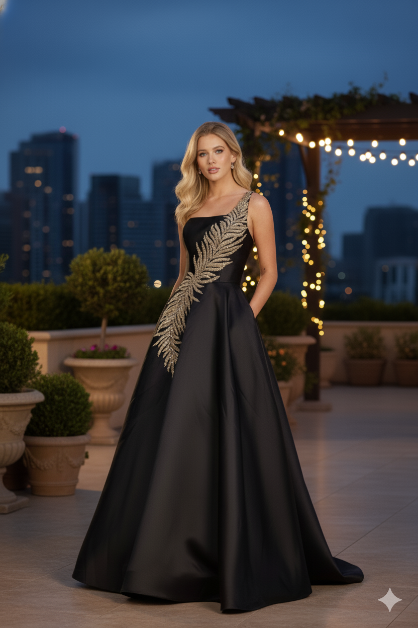 Terani Couture 1912E9202 One Shoulder Floor-length Ball Gown