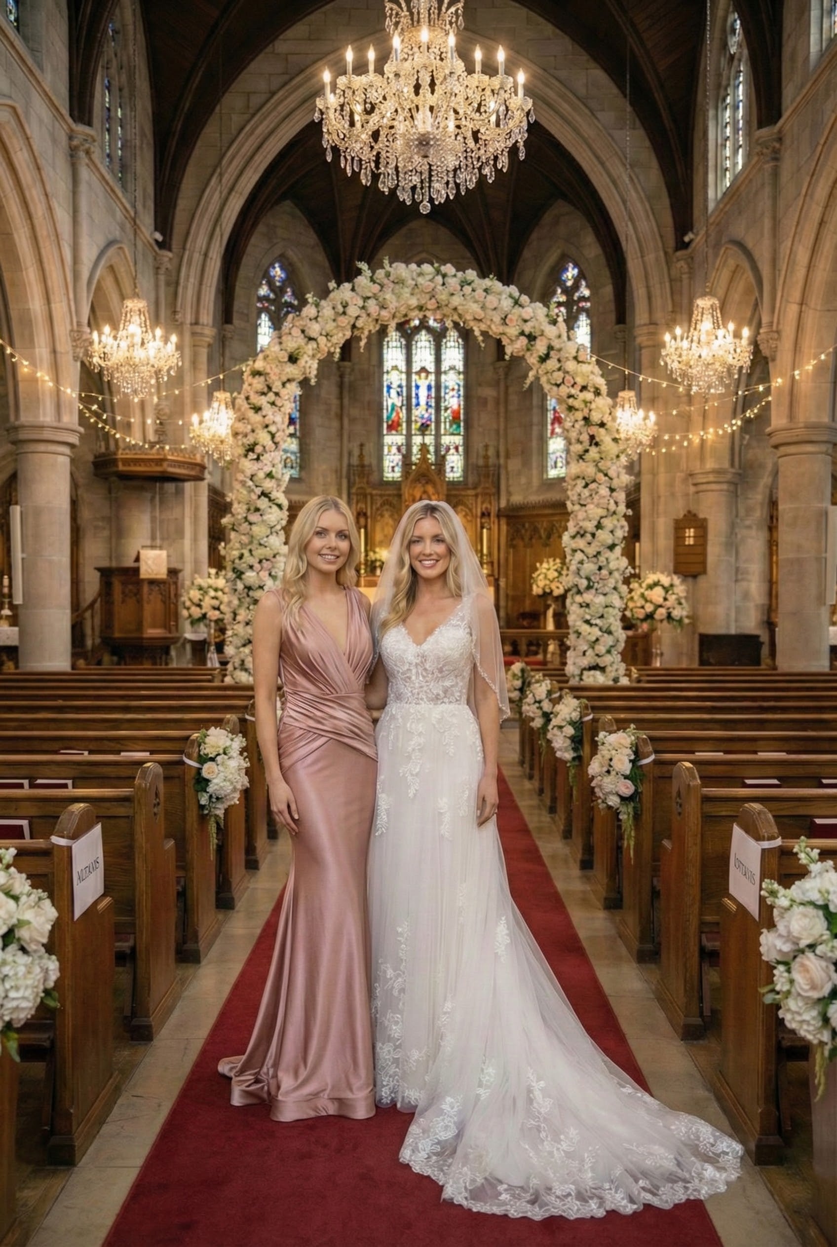 Dusty Rose Bridesmaid Dresses-Inexpensive Amelia Couture 370 Bodycon