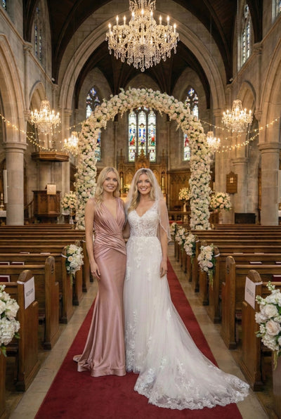 Dusty Rose Bridesmaid Dresses-Inexpensive Amelia Couture 370 Bodycon