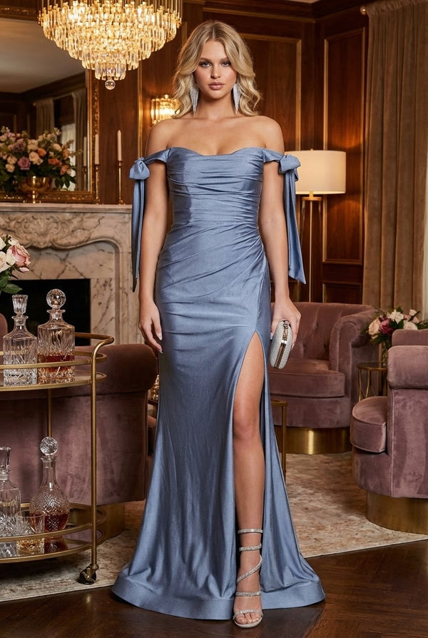 May Queen BLACK Satin Dress