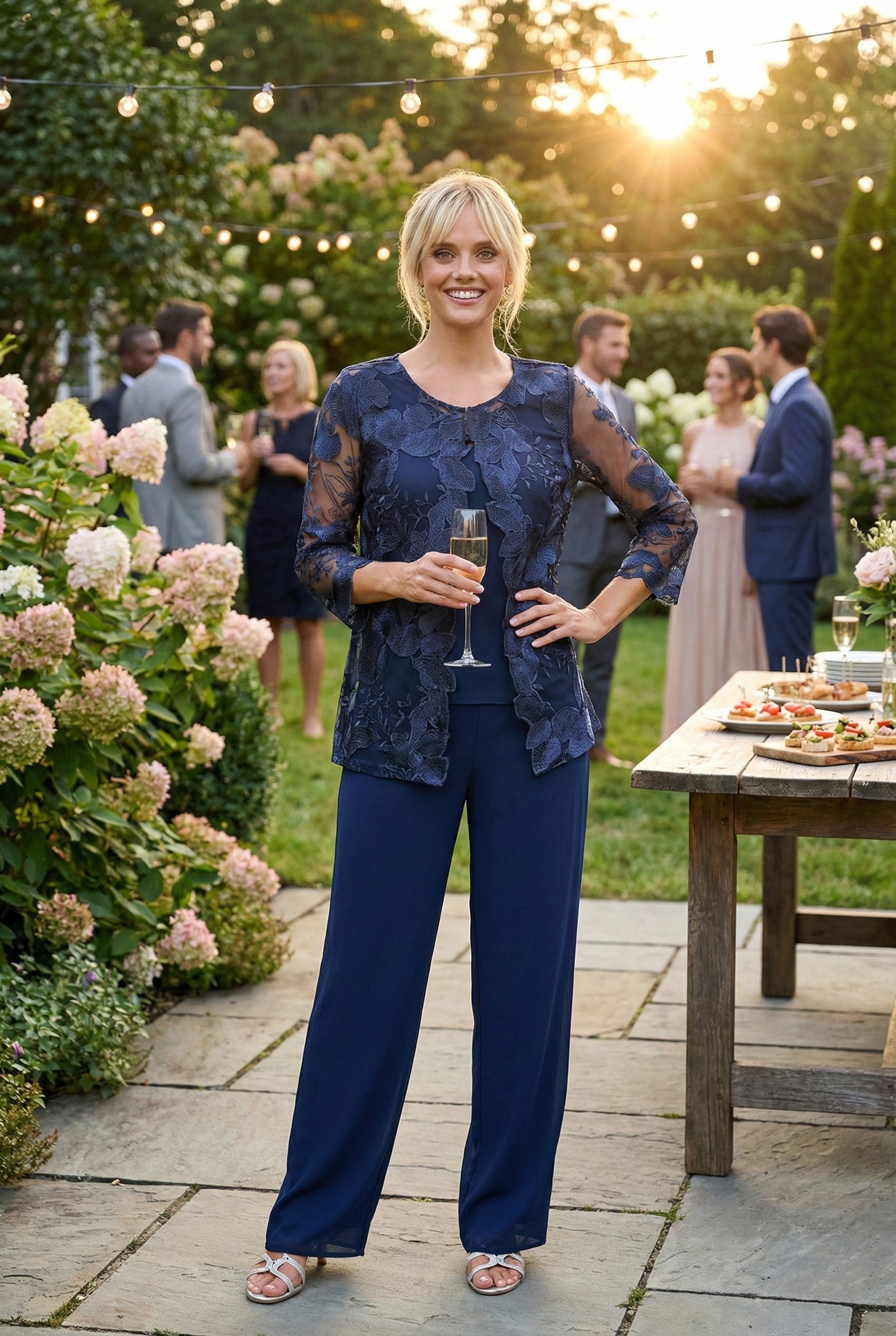 Eva USA 3426 Long Formal Mother of the Bride Pant Set