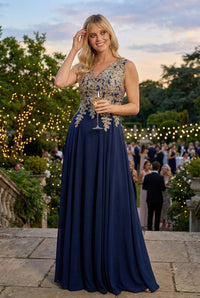 Eva USA 5233 Long Mother of the Bride Chiffon Formal Dress