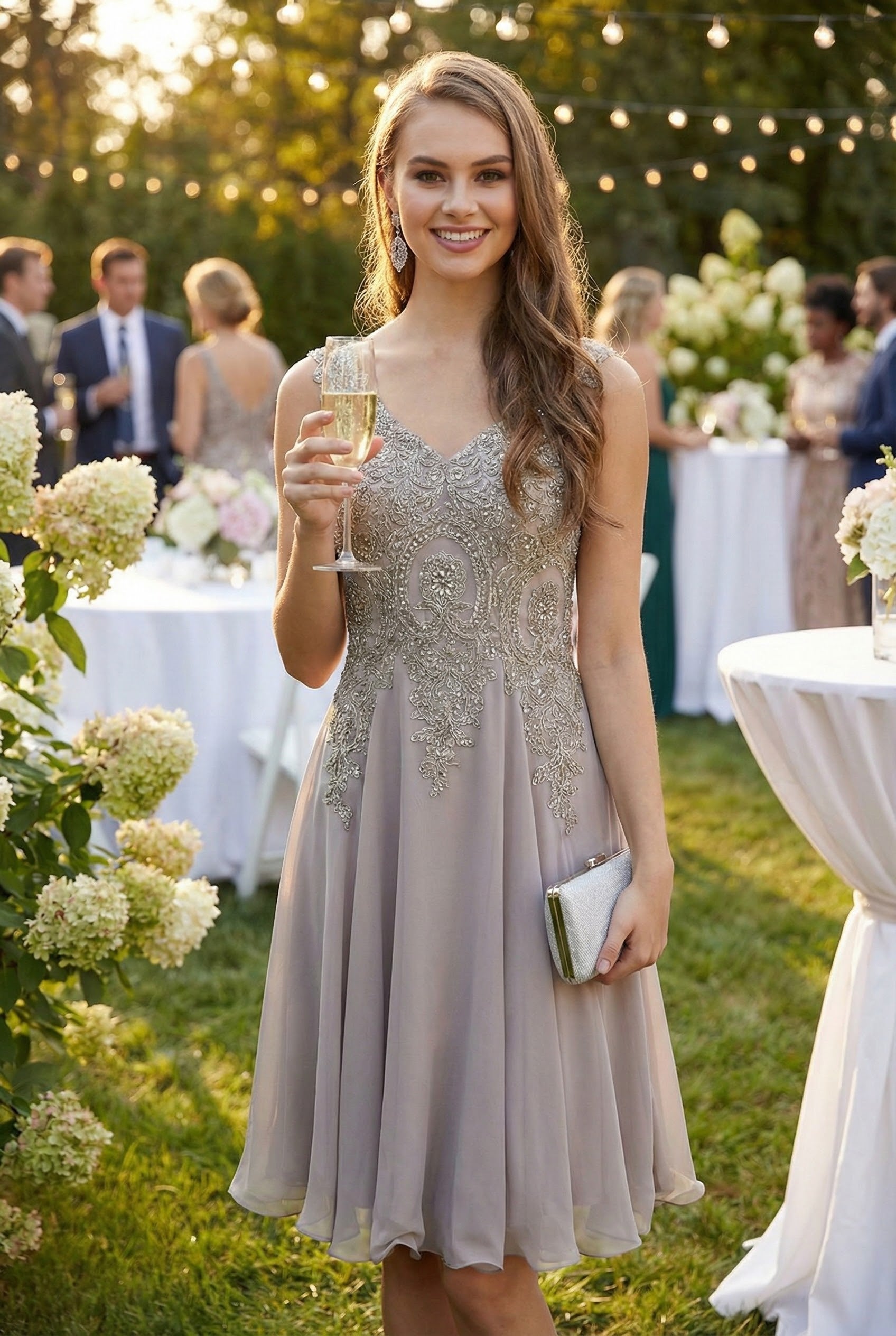 May Queen MQ1417 Embellished A Line Graduation Cocktail Dress