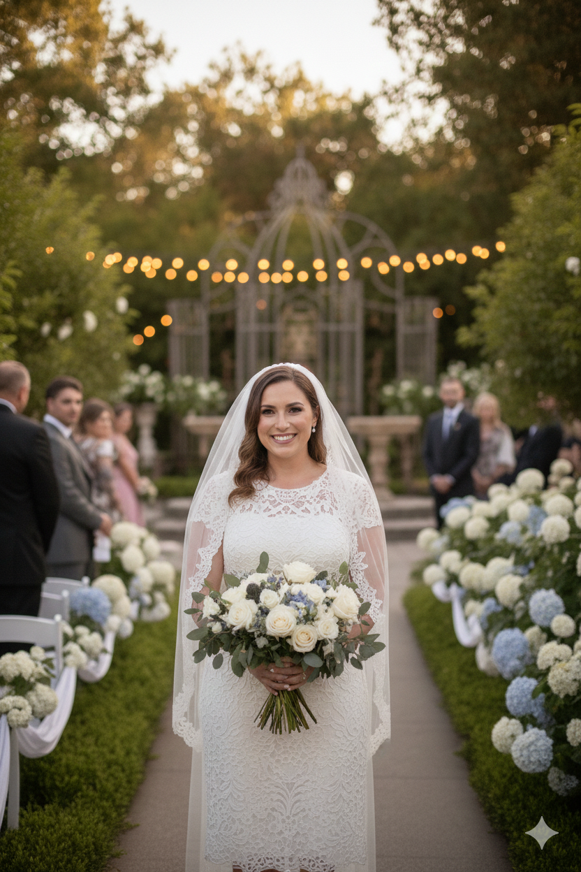 Short Sleeve Ivory Wedding Dress Modest Lace Knee Length Bridal Attire