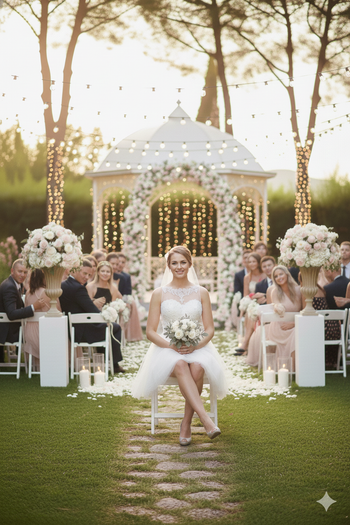 Short Wedding Dress Ivory MQ1429