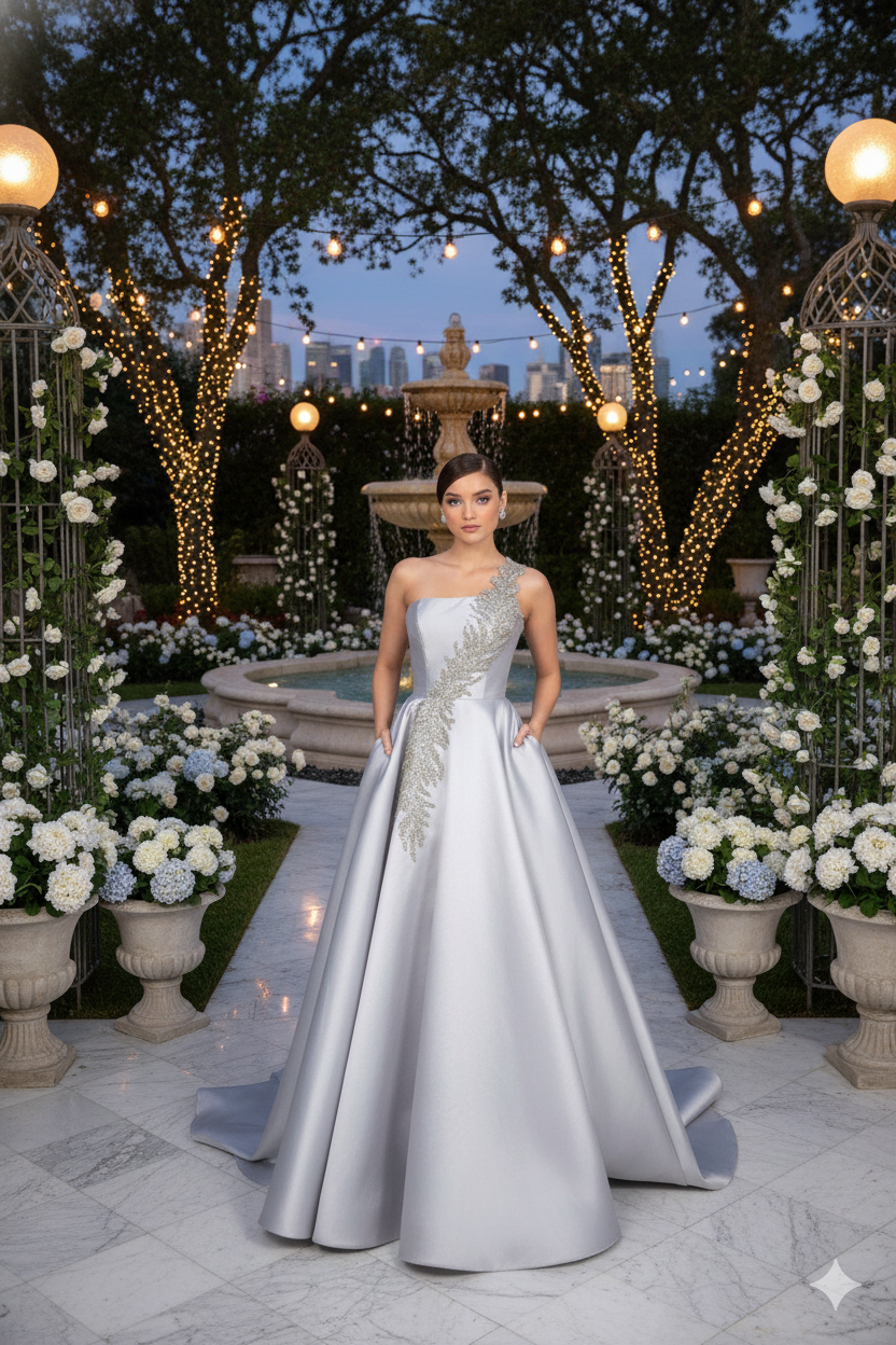 Terani Couture 1912E9202 One Shoulder Floor-length Ball Gown