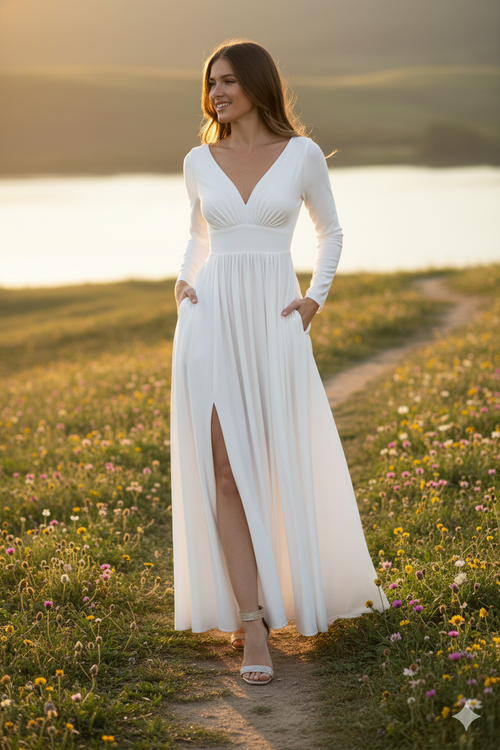 Mother Of The Bride Dress Long Sleeve Formal Gown By Lenovia 5231