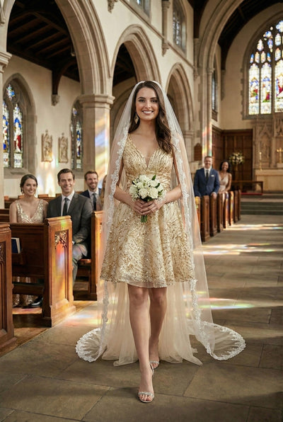 Short Wedding Dress Ivory may queen MQ1702