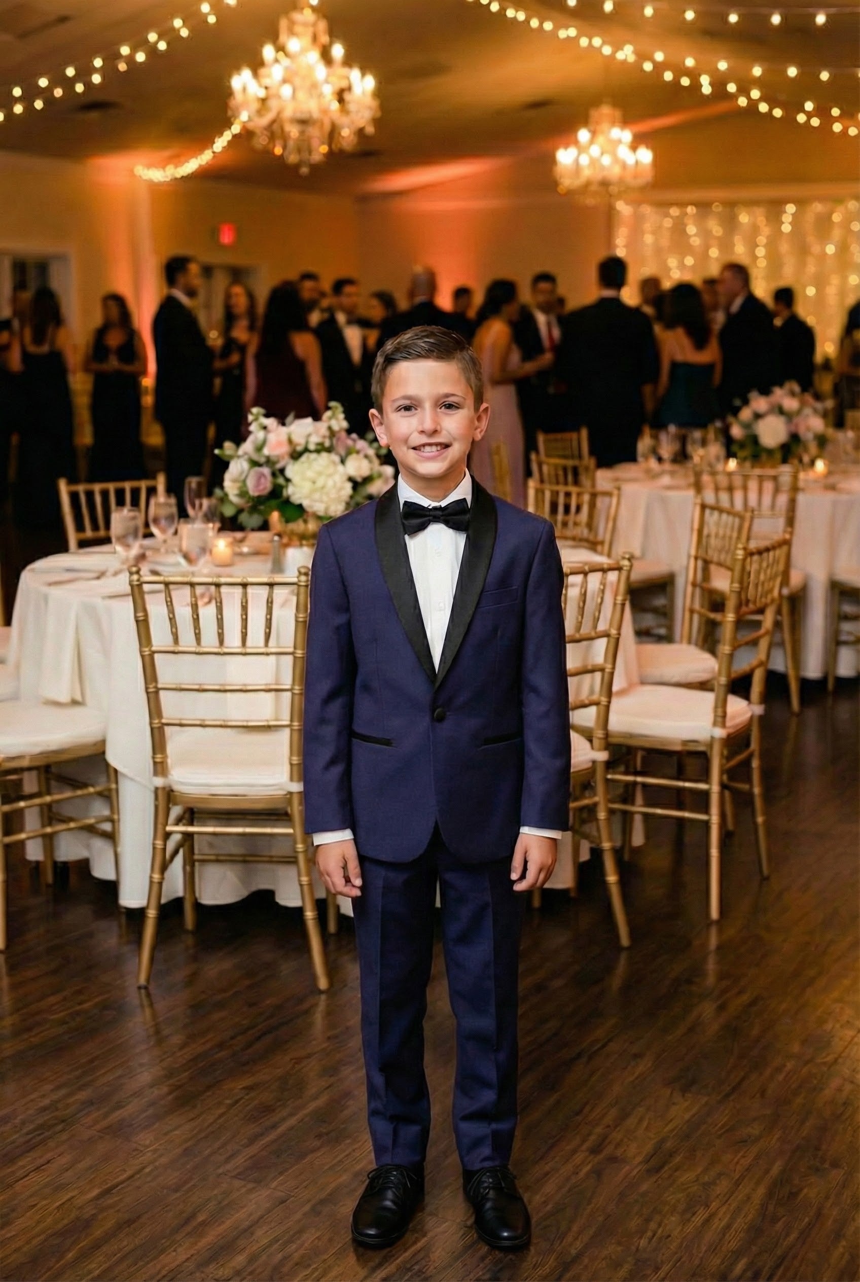 "Trent" Indigo 5-Piece Tuxedo Set by Perry Ellis Kids