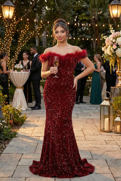 Royal Queen RQ7992 Sweetheart Sequin Long Red Carpet Gown