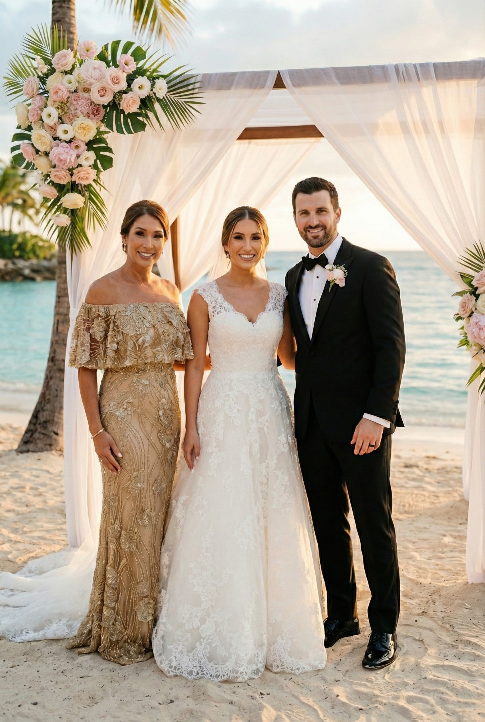 Terani Couture 251m4414 Off The-shoulder Puff Sleeves Sheath Dress