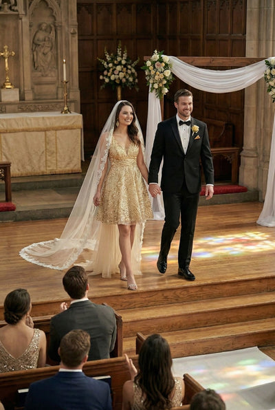 Short Wedding Dress Ivory may queen MQ1702