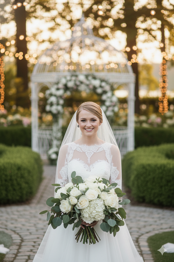 Short Wedding Dress Ivory MQ1429