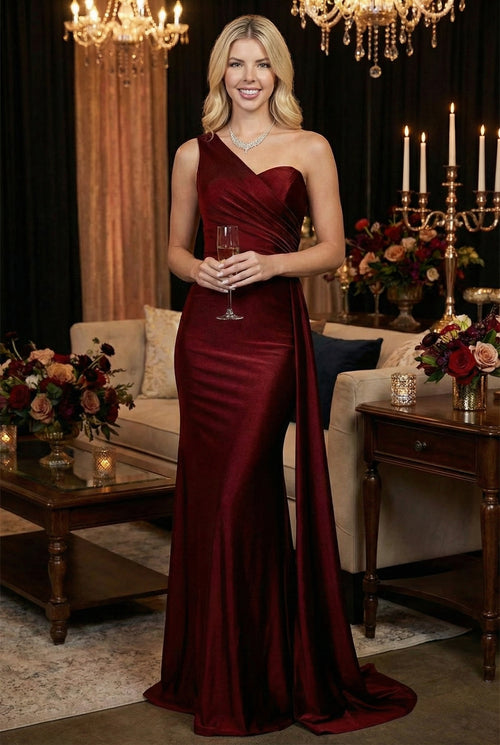 Sage Bridesmaid Dresses-Inexpensive Amelia Couture 387 One Shoulder