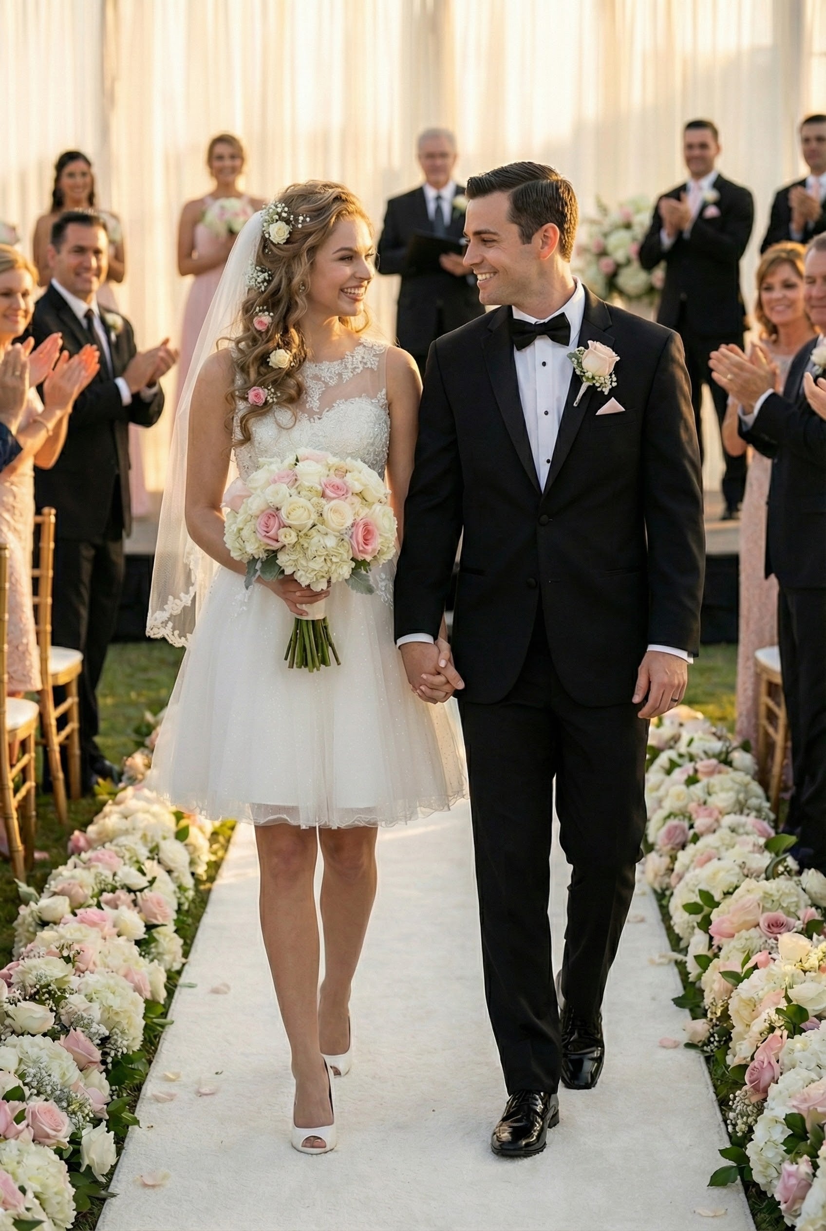 Short Wedding Dress Ivory MQ1429