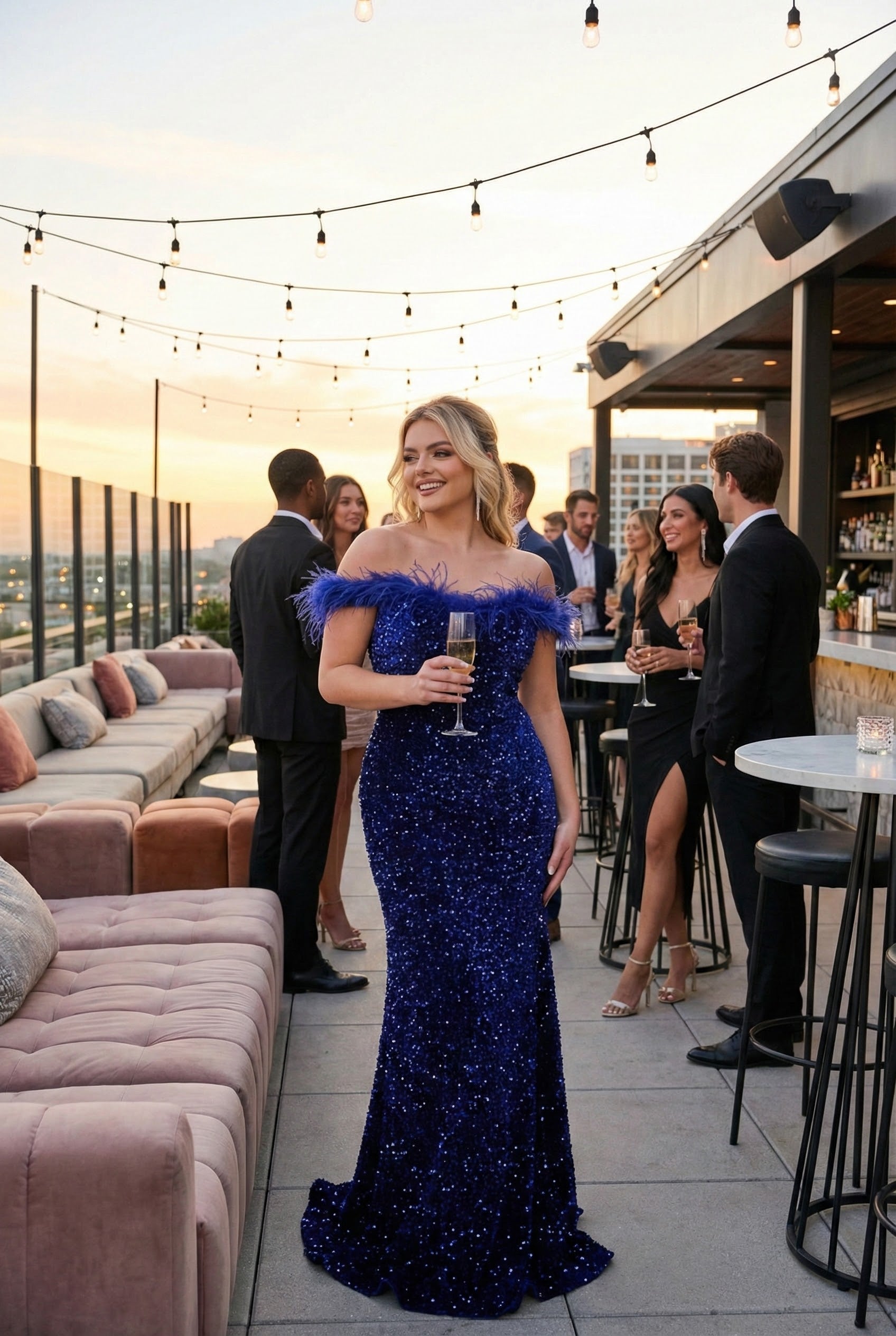 Royal Queen RQ7992 Sweetheart Sequin Long Red Carpet Gown